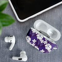 Purple Hawaiian Hibiscus Monstera AirPods Case Grunge Stylized LT01 - Polynesian Pride