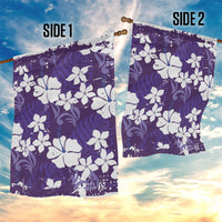 Purple Hawaiian Hibiscus Monstera Garden Flag Grunge Stylized LT01 - Polynesian Pride