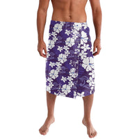 Purple Hawaiian Hibiscus Monstera Lavalava Grunge Stylized