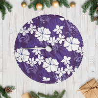 Purple Hawaiian Hibiscus Monstera Tree Skirt Grunge Stylized LT01 Casual Purple - Polynesian Pride