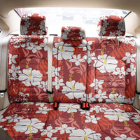 Red Hawaiian Hibiscus Monstera Back Car Seat Cover Grunge Stylized LT01 - Polynesian Pride
