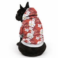 Red Hawaiian Hibiscus Monstera Pet Hoodie Grunge Stylized