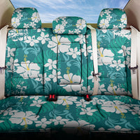 Teal Hawaiian Hibiscus Monstera Back Car Seat Cover Grunge Stylized LT01 One Size Teal - Polynesian Pride