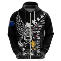 Custom New Zealand Silver Fern Rugby Hoodie Aotearoa Champion 2023 World Cup LT01 - Polynesian Pride