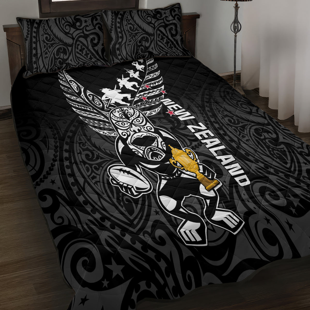 New Zealand Silver Fern Rugby Quilt Bed Set Aotearoa Champion 2023 World Cup LT01 - Polynesian Pride