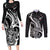 New Zealand Waitangi Day Couples Matching Long Sleeve Bodycon Dress and Long Sleeve Button Shirt Aotearoa Te Tiriti O Waitangi Kiwi Black Version LT01 Black - Polynesian Pride