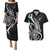 New Zealand Waitangi Day Couples Matching Puletasi Dress and Hawaiian Shirt Aotearoa Te Tiriti O Waitangi Kiwi Black Version LT01 Black - Polynesian Pride