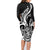 New Zealand Waitangi Day Family Matching Long Sleeve Bodycon Dress and Hawaiian Shirt Aotearoa Te Tiriti O Waitangi Kiwi Black Version LT01 - Polynesian Pride