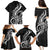 New Zealand Waitangi Day Family Matching Puletasi Dress and Hawaiian Shirt Aotearoa Te Tiriti O Waitangi Kiwi Black Version LT01 - Polynesian Pride