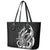 New Zealand Waitangi Day Leather Tote Bag Aotearoa Te Tiriti O Waitangi Kiwi Black Version LT01 - Polynesian Pride