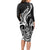 New Zealand Waitangi Day Long Sleeve Bodycon Dress Aotearoa Te Tiriti O Waitangi Kiwi Black Version LT01 - Polynesian Pride