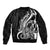 New Zealand Waitangi Day Sleeve Zip Bomber Jacket Aotearoa Te Tiriti O Waitangi Kiwi Black Version LT01 - Polynesian Pride