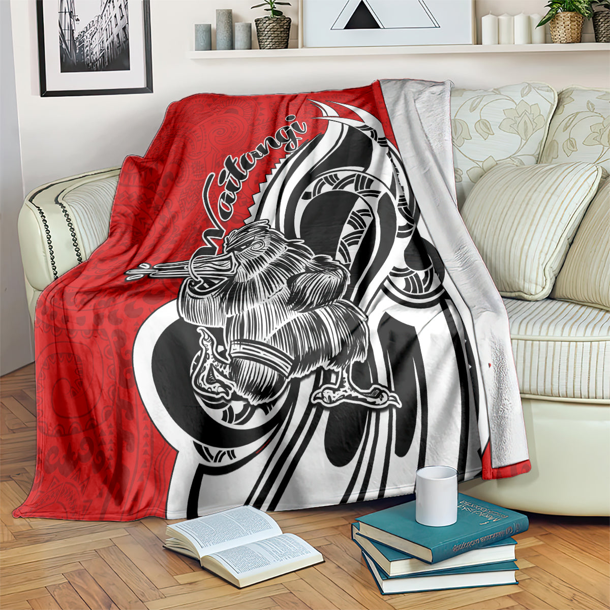 New Zealand Waitangi Day Blanket Aotearoa Te Tiriti O Waitangi Kiwi Red Version LT01 - Polynesian Pride