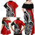 New Zealand Waitangi Day Family Matching Off Shoulder Maxi Dress and Hawaiian Shirt Aotearoa Te Tiriti O Waitangi Kiwi Red Version LT01 - Polynesian Pride