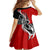 New Zealand Waitangi Day Kid Short Sleeve Dress Aotearoa Te Tiriti O Waitangi Kiwi Red Version LT01 - Polynesian Pride