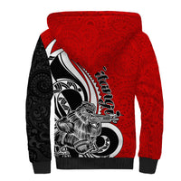 New Zealand Waitangi Day Sherpa Hoodie Aotearoa Te Tiriti O Waitangi Kiwi Red Version LT01 - Polynesian Pride