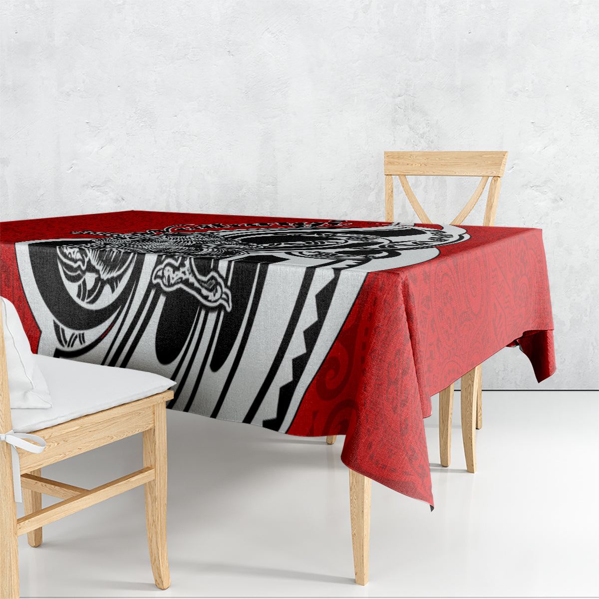 New Zealand Waitangi Day Tablecloth Aotearoa Te Tiriti O Waitangi Kiwi Red Version LT01 - Polynesian Pride