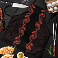 Hawaii Japan Koi Fish Red Apron Tapa Pattern - Polynesian Pride