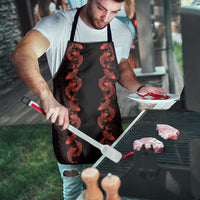 Hawaii Japan Koi Fish Red Apron Tapa Pattern - Polynesian Pride