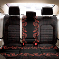 Hawaii Japan Koi Fish Red Back Car Seat Cover Tapa Pattern - Polynesian Pride