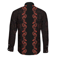 Hawaii Japan Koi Fish Red Family Matching Puletasi and Hawaiian Shirt Tapa Pattern - Polynesian Pride