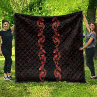 Hawaii Japan Koi Fish Red Quilt Tapa Pattern - Polynesian Pride