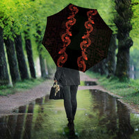 Hawaii Japan Koi Fish Red Umbrella Tapa Pattern - Polynesian Pride