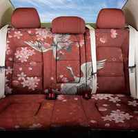Hawaii Japan Cranes Sakura Flower Red Back Car Seat Cover Japan Heritage Spirit - Polynesian Pride