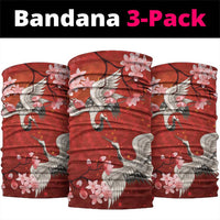 Hawaii Japan Cranes Sakura Flower Red Neck Gaiter Japan Heritage Spirit - Polynesian Pride