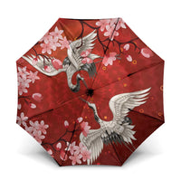 Hawaii Japan Cranes Sakura Flower Red Umbrella Japan Heritage Spirit - Polynesian Pride
