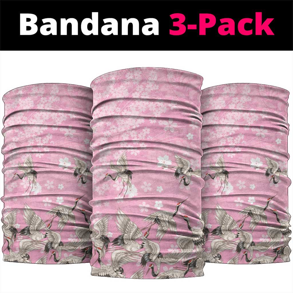Cranes Sakura Floral Pink Pastel Neck Gaiter Hawaii Japan Culture - Polynesian Pride