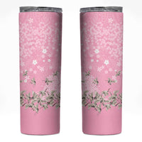 Cranes Sakura Floral Pink Pastel Skinny Tumbler Hawaii Japan Culture - Polynesian Pride