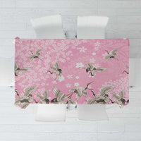 Cranes Sakura Floral Pink Pastel Tablecloth Hawaii Japan Culture - Polynesian Pride