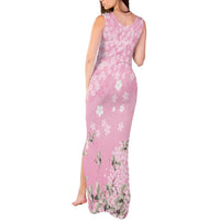 Cranes Sakura Floral Pink Pastel Tank Maxi Dress Hawaii Japan Culture - Polynesian Pride