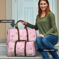 Cranes Sakura Floral Pink Pastel Travel Bag Hawaii Japan Culture - Polynesian Pride