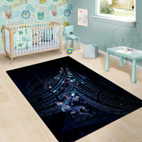 Matariki Paua Shell New Zealand Area Rug Haka Dance At The Starry Night LT01 - Polynesian Pride