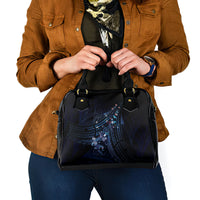 Matariki Paua Shell New Zealand Shoulder Handbag Haka Dance At The Starry Night LT01 - Polynesian Pride