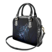Matariki Paua Shell New Zealand Shoulder Handbag Haka Dance At The Starry Night LT01 - Polynesian Pride