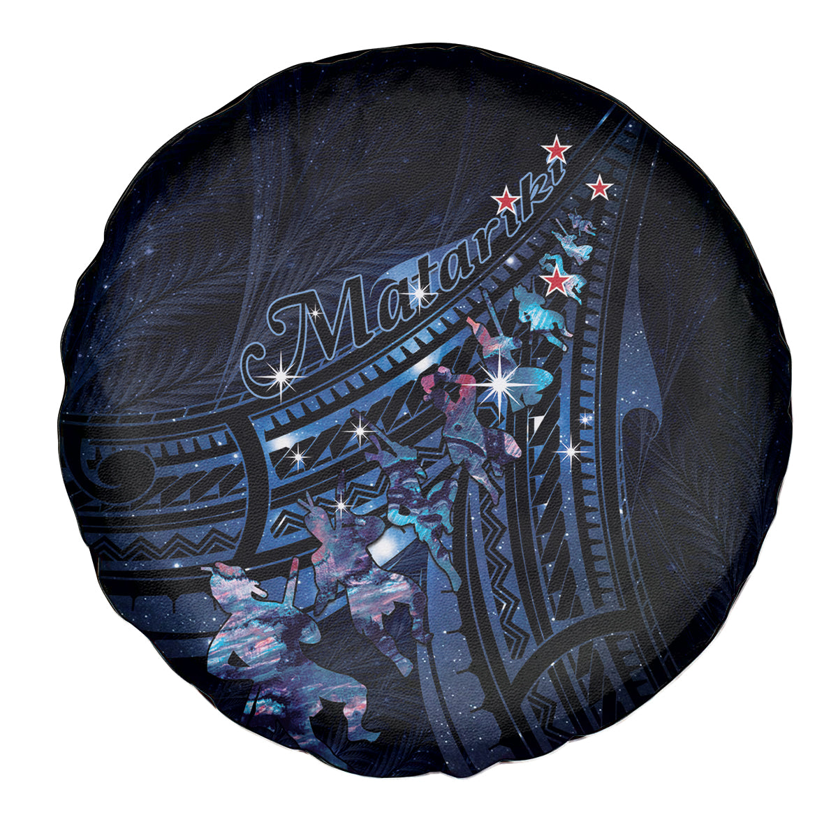Matariki Paua Shell New Zealand Spare Tire Cover Haka Dance At The Starry Night LT01 - Polynesian Pride