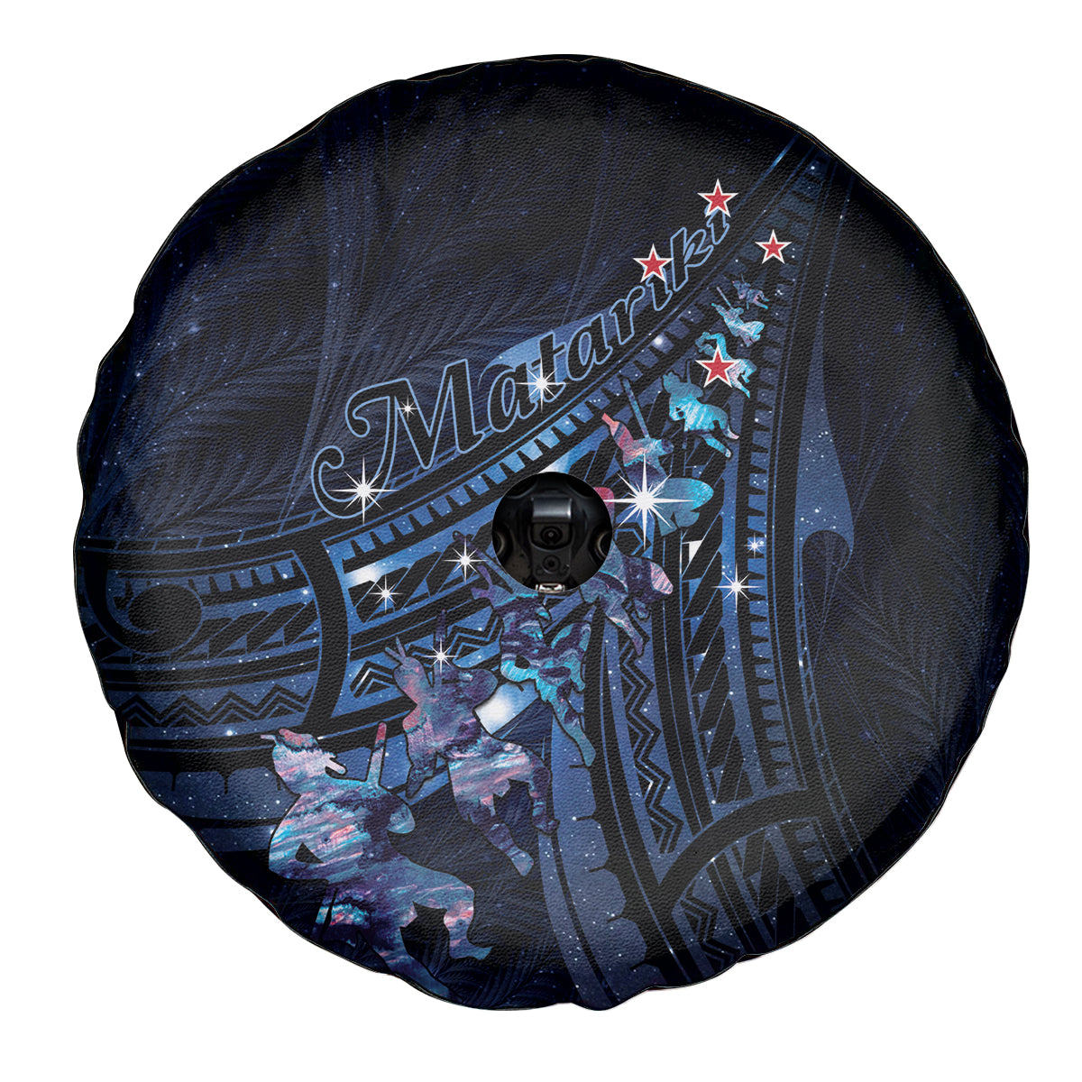 Matariki Paua Shell New Zealand Spare Tire Cover Haka Dance At The Starry Night LT01 - Polynesian Pride