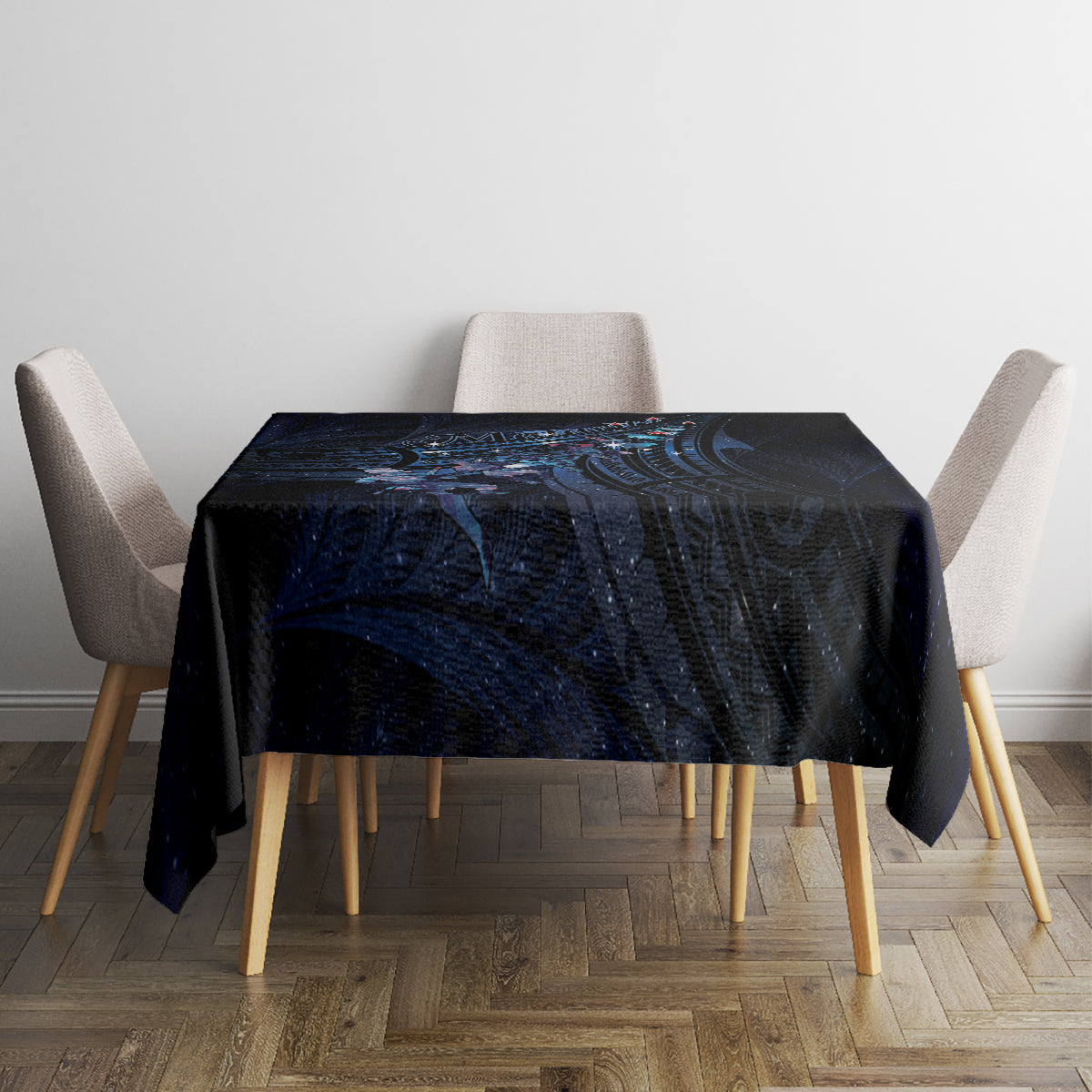 Matariki Paua Shell New Zealand Tablecloth Haka Dance At The Starry Night LT01 - Polynesian Pride