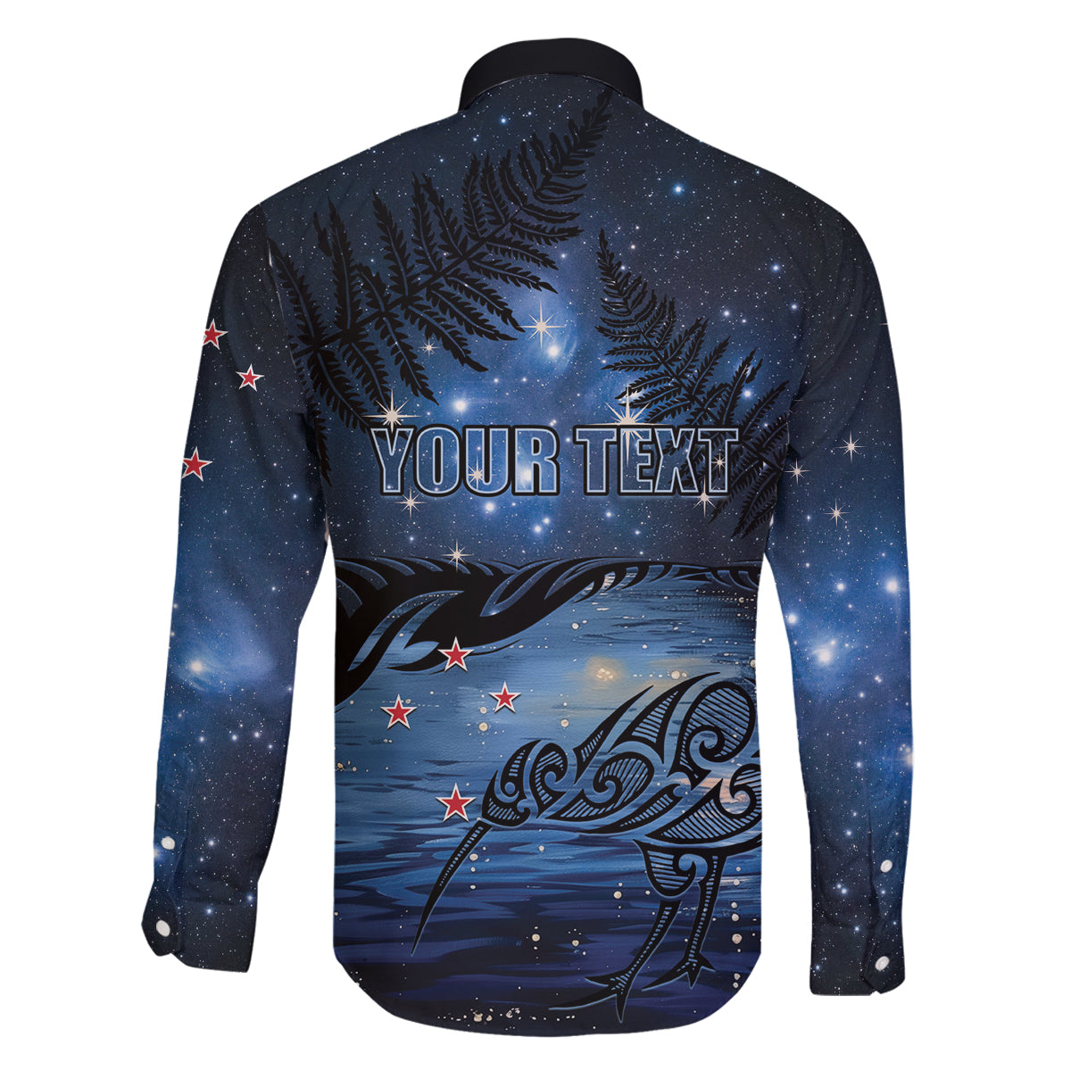 Personalised Matariki Kiwi Family Matching Tank Maxi Dress and Hawaiian Shirt Silver Fern LT01 - Polynesian Pride