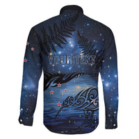 Personalised Matariki Kiwi Family Matching Tank Maxi Dress and Hawaiian Shirt Silver Fern LT01 - Polynesian Pride