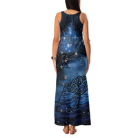 Personalised Matariki Kiwi Family Matching Tank Maxi Dress and Hawaiian Shirt Silver Fern LT01 - Polynesian Pride