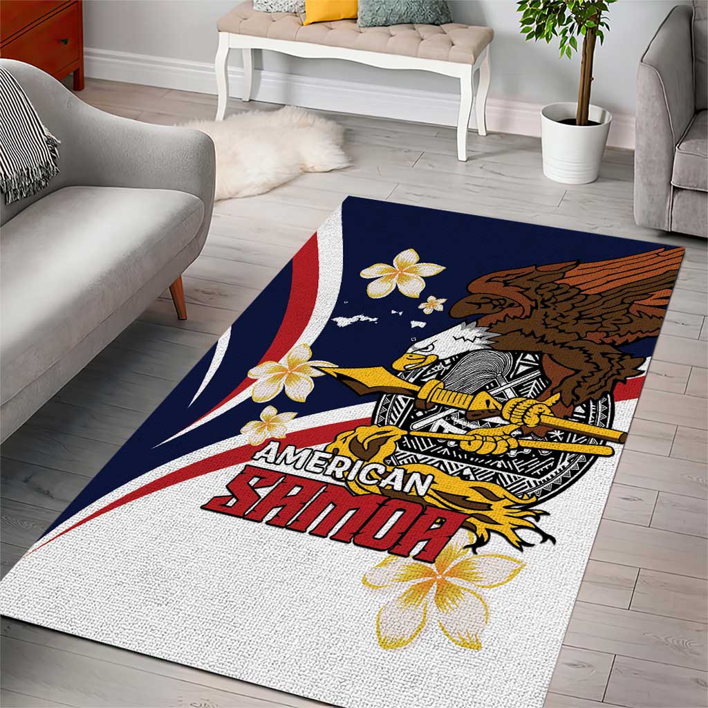 Personalized American Samoa Area Rug Amerika Samoa Bald Eagle LT01 - Polynesian Pride