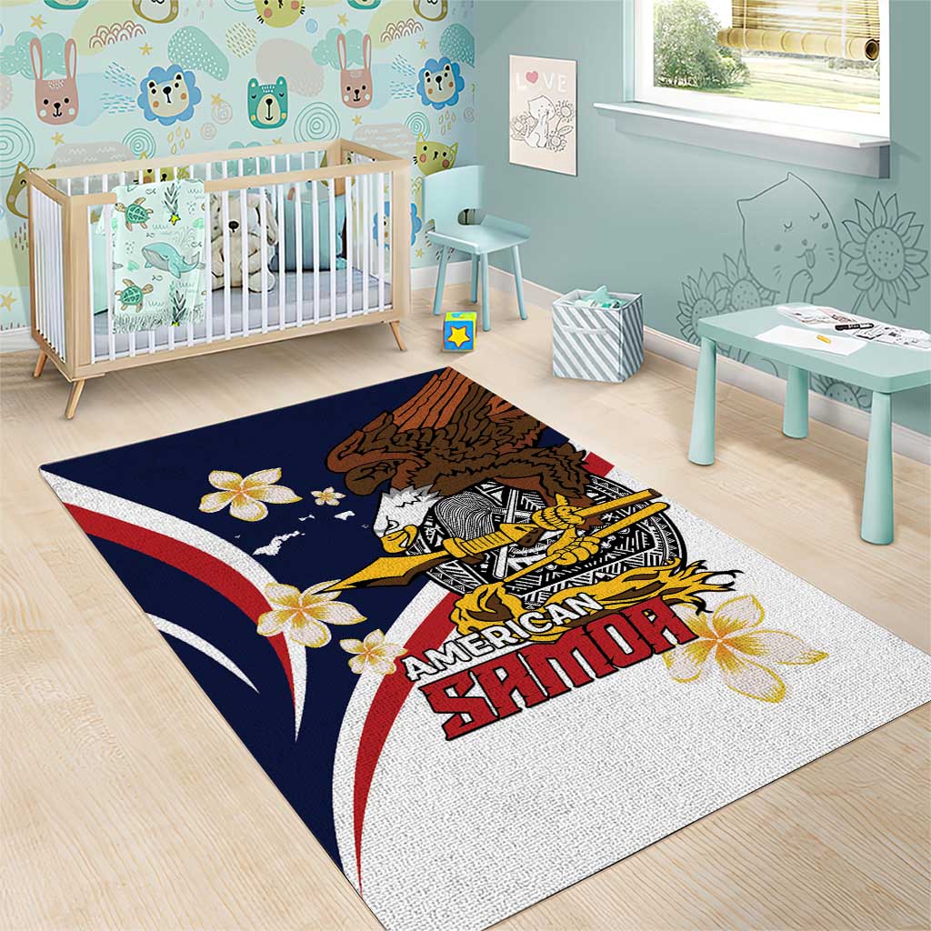 Personalized American Samoa Area Rug Amerika Samoa Bald Eagle LT01 - Polynesian Pride