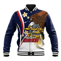 Personalized American Samoa Baseball Jacket Amerika Samoa Bald Eagle