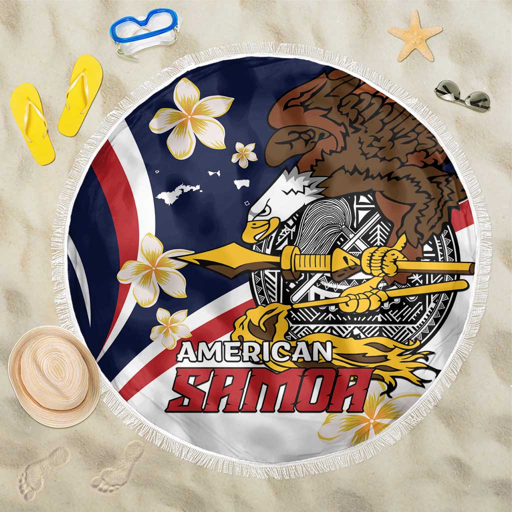 Personalized American Samoa Beach Blanket Amerika Samoa Bald Eagle