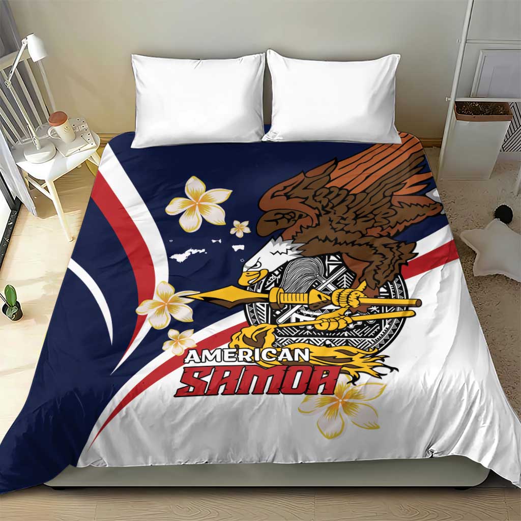 Personalized American Samoa Bedding Set Amerika Samoa Bald Eagle