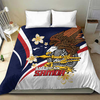 Personalized American Samoa Bedding Set Amerika Samoa Bald Eagle